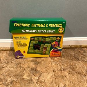Lakeshore Fractions, Decimals, Percents folder games for Grades 4-5